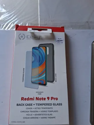 Funda Celly + Cristal Templado Redmi Note 9 Pro