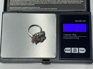 Sortija Oro Blanco y Diamantes