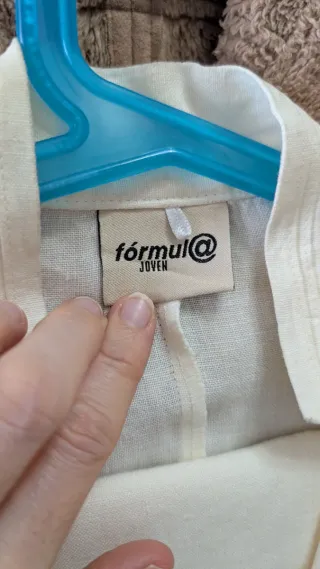 Traje lino beige T38