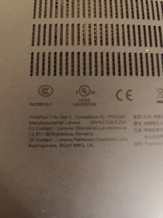 Portátil Lenovo ThinkPad Negro