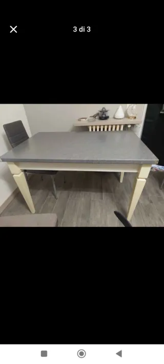 Tavolo in pietra e legno