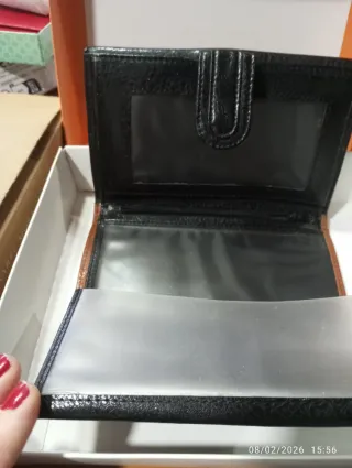 Cartera de piel artesanal mujer