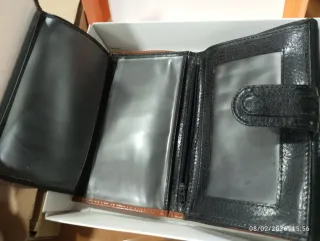 Cartera de piel artesanal mujer