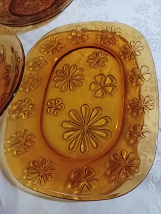 VAJILLA VERECO FLORES AMBAR