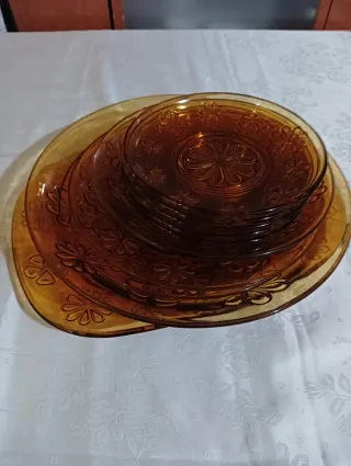 VAJILLA VERECO FLORES AMBAR