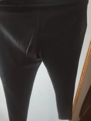 Pantalón cuero marrón XL
