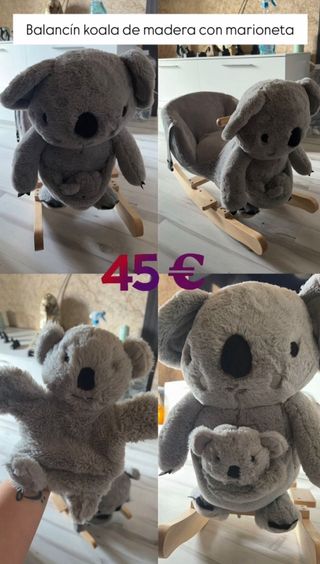Balancín Koala Madera con Marioneta