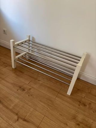 Zapatero 3 baldas metal y madera