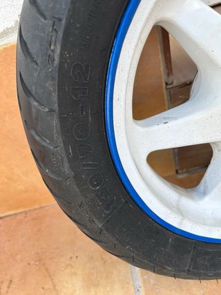 Llantas Jog RR Blancas con Aro Azul