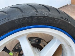 Llantas Jog RR Blancas con Aro Azul