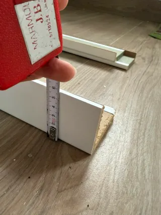 Tapa juntas puerta paso blanco