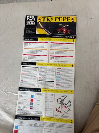 Folleto Gran Premio Jerez F1 1990 Tio Pepe