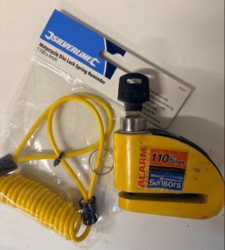 Candado Disco Moto con Cable Recordatorio