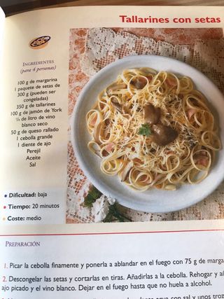 Trucos de recetas fáciles con tulipán. Año 2000￼