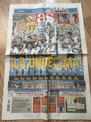 Periódico AS La Undécima Champions