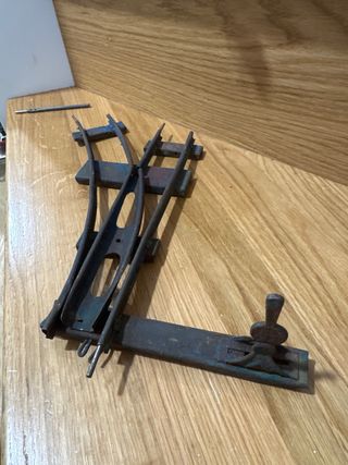 Vías (2x) de tren de juguete antigua