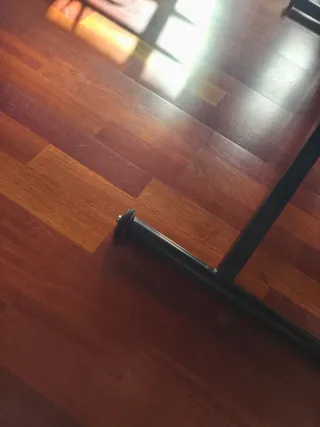 Mesa de centro cristal negro