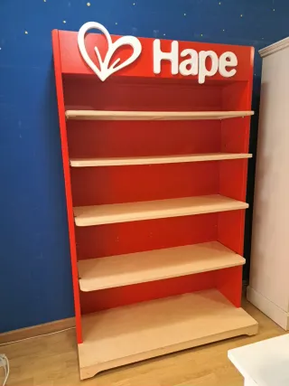 Estantería Hape Roja y Madera