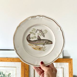 Platos antiguos Longchamp - Motivo peces