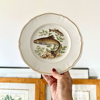 Platos antiguos Longchamp - Motivo peces