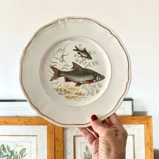 Platos antiguos Longchamp - Motivo peces