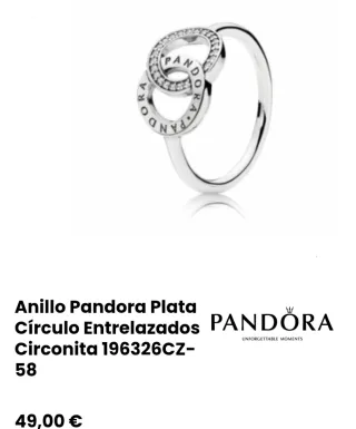 Conjunto Pandora Aro Entrelazado Plata