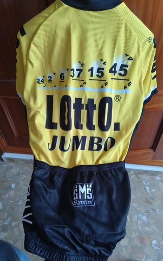 Antiguo maillot ciclista jumbo lotto bianchi