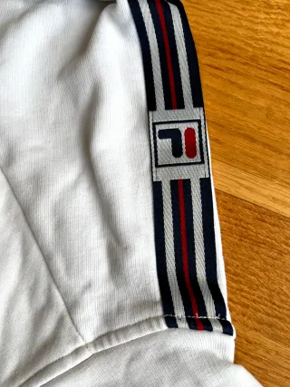 Sudadera Fila Blanca Logo Tape Talla M