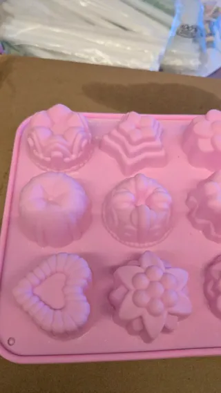 2 Moldes de Silicona Rosa