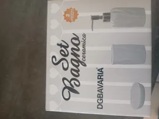 Set 3 pezzi bagno beige ceramica