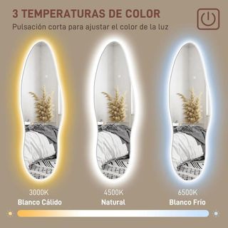 Espejo de Pared de Cuerpo Entero con Luces LED