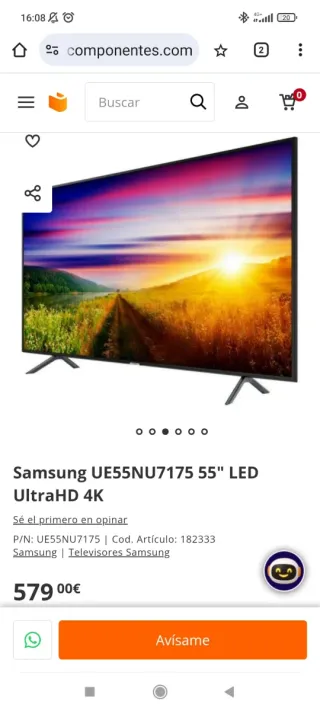 Televisor Samsung 55 UHD 4K