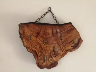 Portachiavi Legno Ulivo con Catena