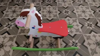 Caballito balancín de madera