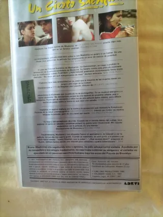 Cinta VHS Madonna Un Cierto Sacrificio