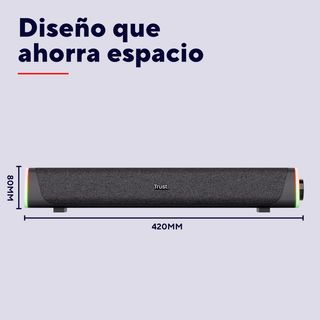 Trust Liro Barra de Sonido PC 12W, Soundbar Estére