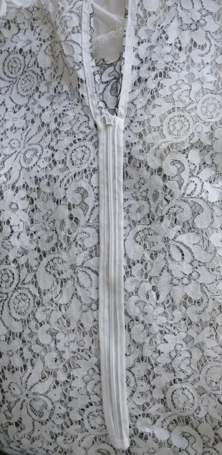 Vestido Fiesta Encaje Blanco. Boutique, Italia.