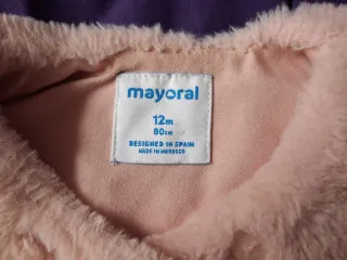 Chaleco niña rosa palo peludito