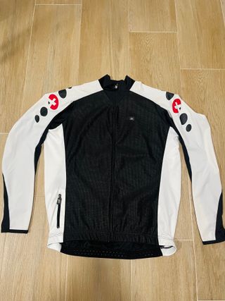 Chaqueta Ciclismo Cortavientos XL Negra/Blanca