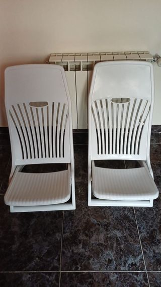 2 sillas jardín playa plegables S-GARDEN