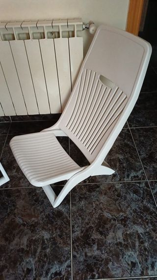 2 sillas jardín playa plegables S-GARDEN