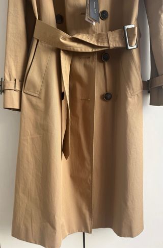 Gabardina Massimo Dutti Mujer Talla 36 Beige nueva