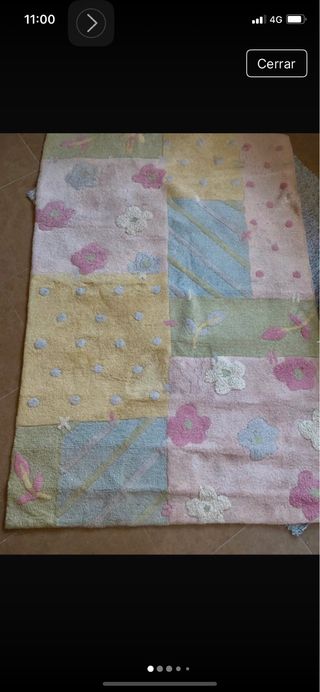 Alfombra de lana pura patchwork