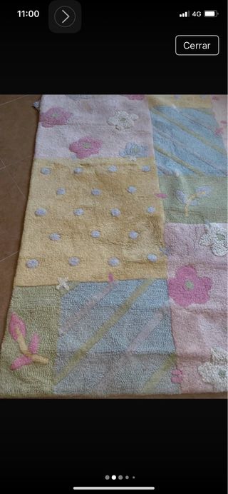 Alfombra de lana pura patchwork