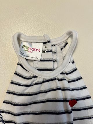 Tuta Prénatal a righe con gattino