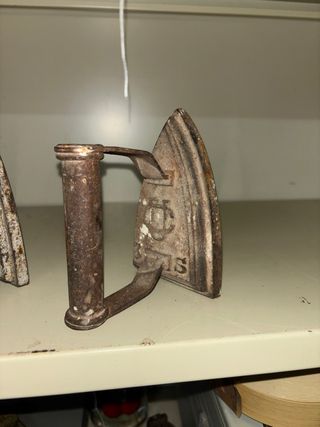 2 Planchas Antiguas Hierro Fundido