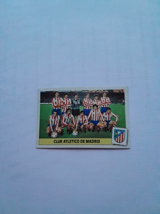 Cromo equipo Atlético de Madrid 86/87