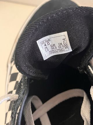 Zapatillas Vans Checkerboard Negras