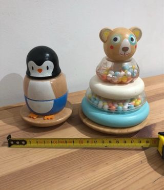 Torre apilable de madera para bebé / Pack de 2