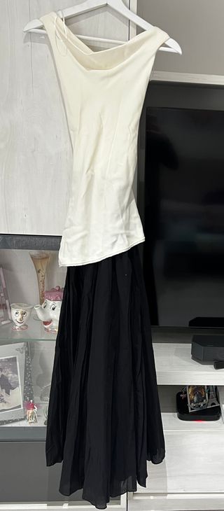 Vestido Zara Blanco y Negro